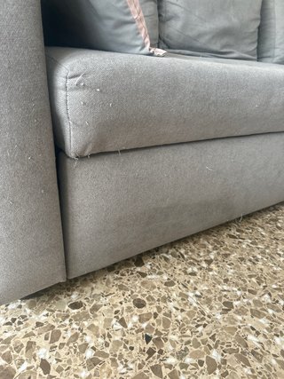 Sofá modular gris tela
