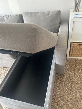 Sofá modular gris tela