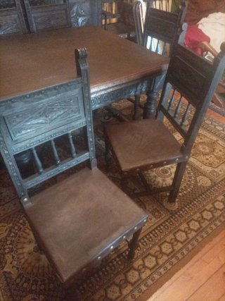 Mueble de salón antiguo de madera