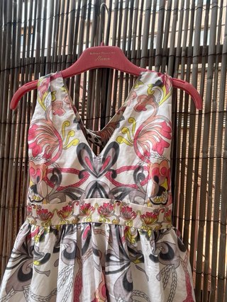 Vestido largo asimétrico estampado talla 36 H&M