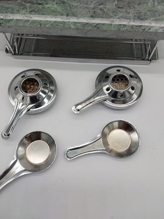 Ibili Grill, Acero Inoxidable, Incluye Piedra con Soporte, Bandeja y 2 lamparillas, Stainless Steel, Plata, 37 x 18 cm