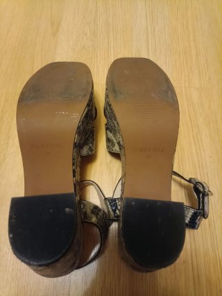 Sandalias plataforma animal print