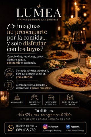 Chef a domicilio: Menús personalizados