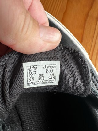 Vans Zapatos Piel Negra. 38.5