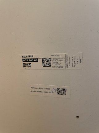Tablero RELATERA IKEA Blanco 90x60 cm