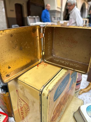 Scatola Latta Vintage Mona Lisa