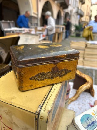 Scatola Latta Vintage Mona Lisa