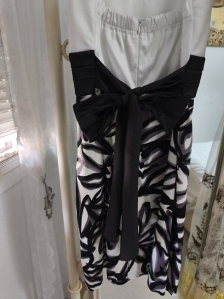 Vestido fiesta/comunión blanco y negro