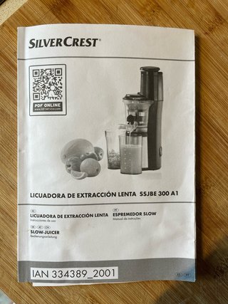 Licuadora Extracción Lenta.  Como Nueva!