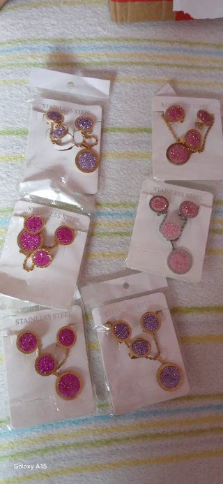 Conjunto de collar y pendientes Stainless Steel