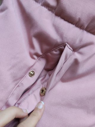 (Negociable) Abrigo rosa con pelo