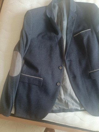 Chaqueta Boston Talla S Cuadros Azul