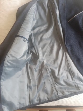 Chaqueta Boston Talla S Cuadros Azul