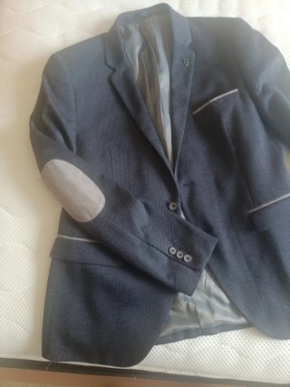 Chaqueta Boston Talla S Cuadros Azul