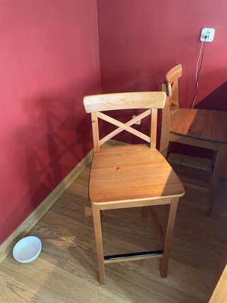 Isla de cocina madera con vitrocerámica