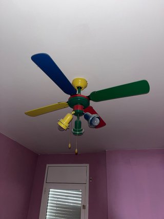 Lámpara Ventilador Techo Infantil Multicolor