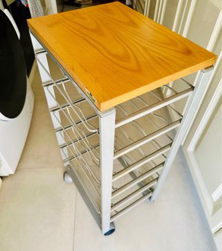 Carrito Botellero Domestik Madera Ruedas