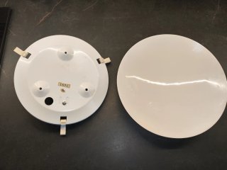 Lámpara Plafón IKEA Plástico Blanco Techo con Bomb