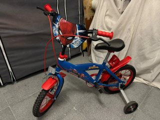 Bicicleta Infantil Spiderman Azul y Roja