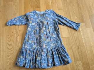 Vestido gris flores talla 8 años