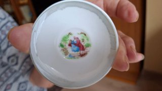 Juego de café mini de porcelana