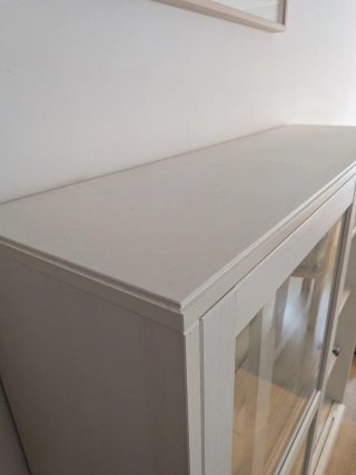 Vitrina blanca Ikea Havsta Cristal