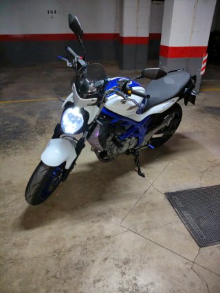 Suzuki Gladius 650 Naked Azul/Blanca