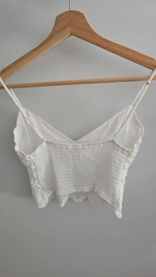 Top Crochet Blanco Talla XS
