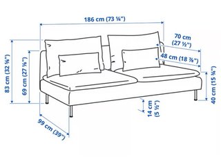 Sofá IKEA SÖDERHAMN 3 plazas beige