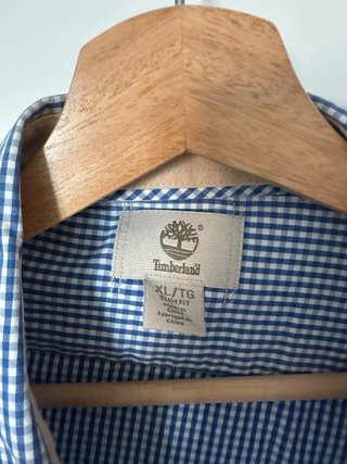 Camisa Timberland Cuadros Azul Talla XL