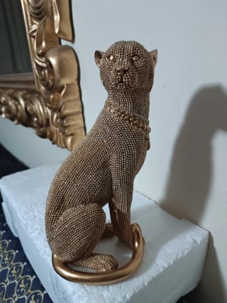 Leopardo Dorado Decorativo 23cm. Adornos coleccion