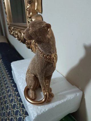 Leopardo Dorado Decorativo 23cm. Adornos coleccion