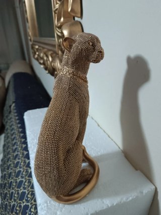 Leopardo Dorado Decorativo 23cm. Adornos coleccion
