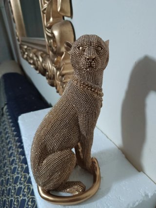 Leopardo Dorado Decorativo 23cm. Adornos coleccion