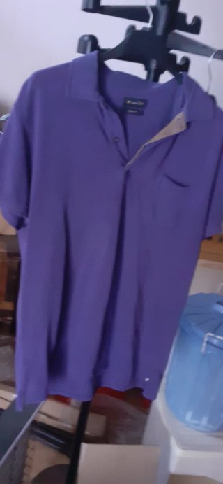 Polo Massimo Dutti Lila Caballero Talla XL