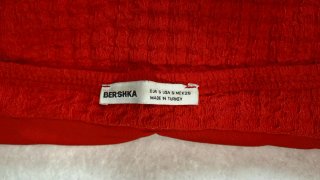 Top fruncido Bershka rojo