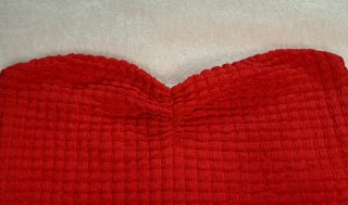 Top fruncido Bershka rojo