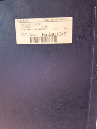 Altavoces Sony SS-A505 100W 6 Ohm