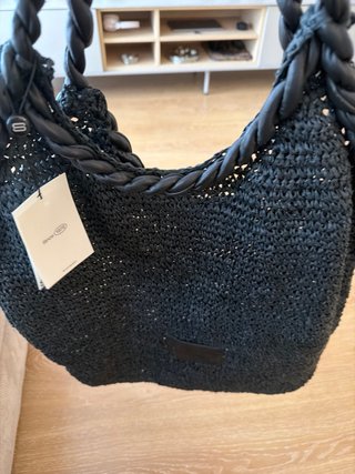 Bolso rafia Javier Simorra negro