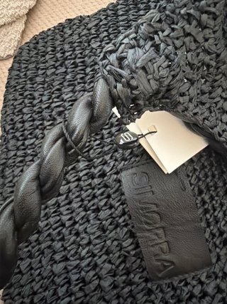 Bolso rafia Javier Simorra negro