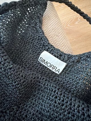 Bolso rafia Javier Simorra negro
