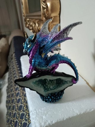 Adorno Dragón Cristal 18cm adornos coleccionistas