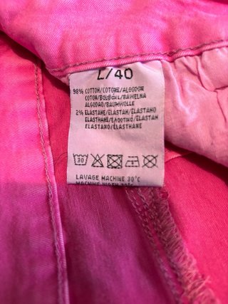 Bermuda vaquera rosa mujer