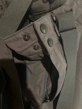 Pantaloncini da sci grigi con bretelle