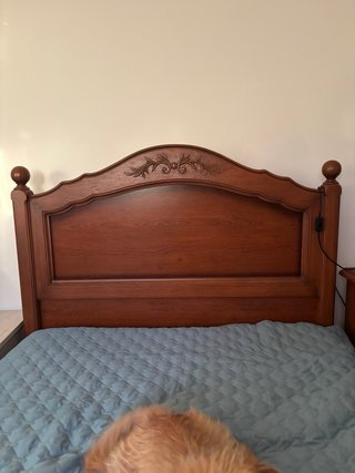 Letto 1 Piazza e Mezza Legno Ciliegio + Comodino