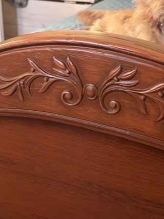 Letto 1 Piazza e Mezza Legno Ciliegio + Comodino