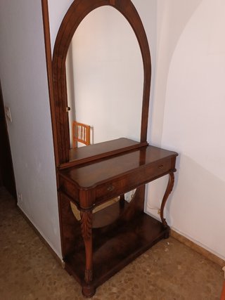Aparador clásico madera con espejo