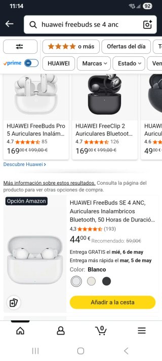 Auriculares Huawei FreeBuds SE 4 ANC