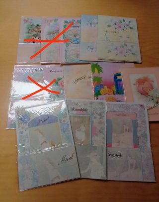Lote paquetes cartas perfumadas