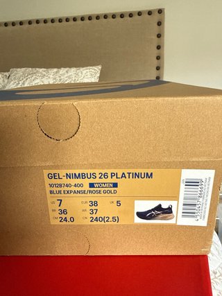 Zapatillas Asics Nimbus Platinum Azul/Dorado
